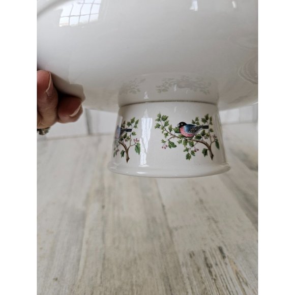 Portmerion hoopoe compote platter bowl birds Britain England tray footed platter - Picture 8 of 8